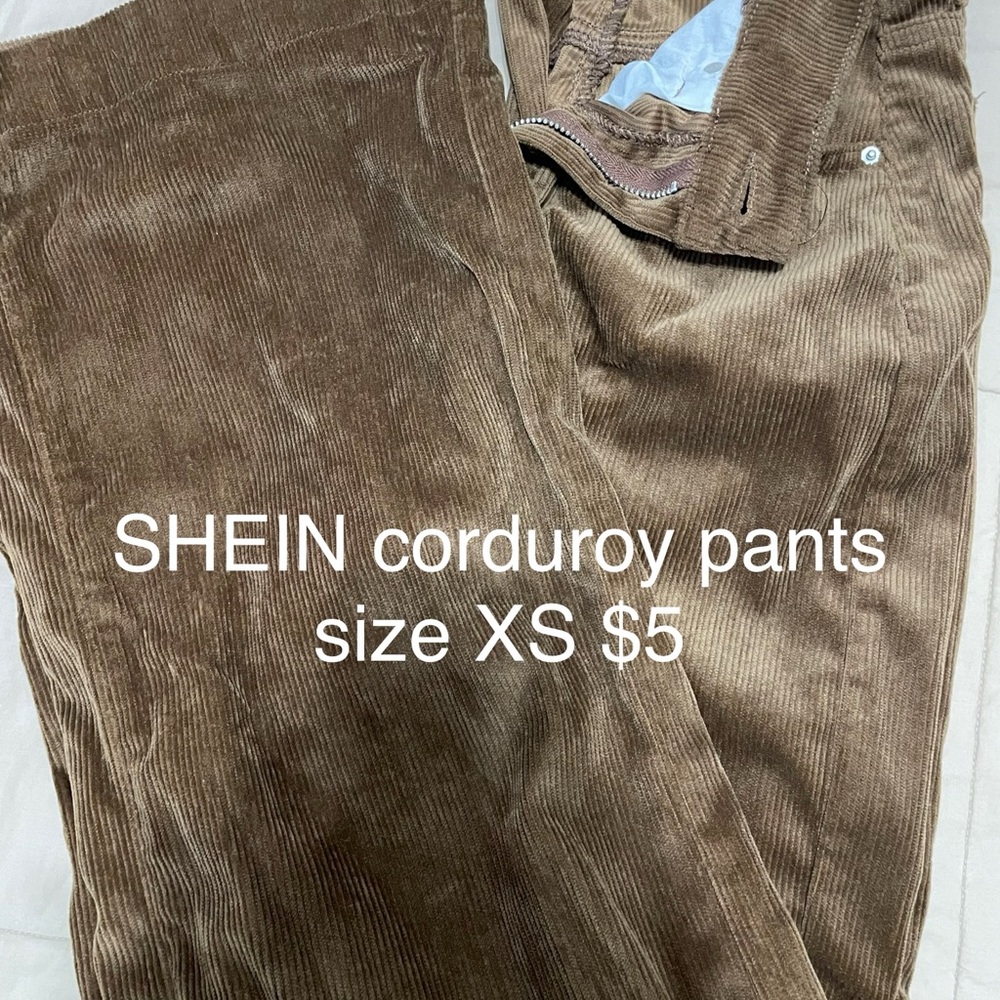 SHEIN Tan Corduroy Men's Pants
